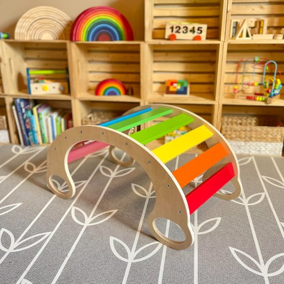 Wooden Rainbow Rocker , Climbing Arch - Picture 2 of 9